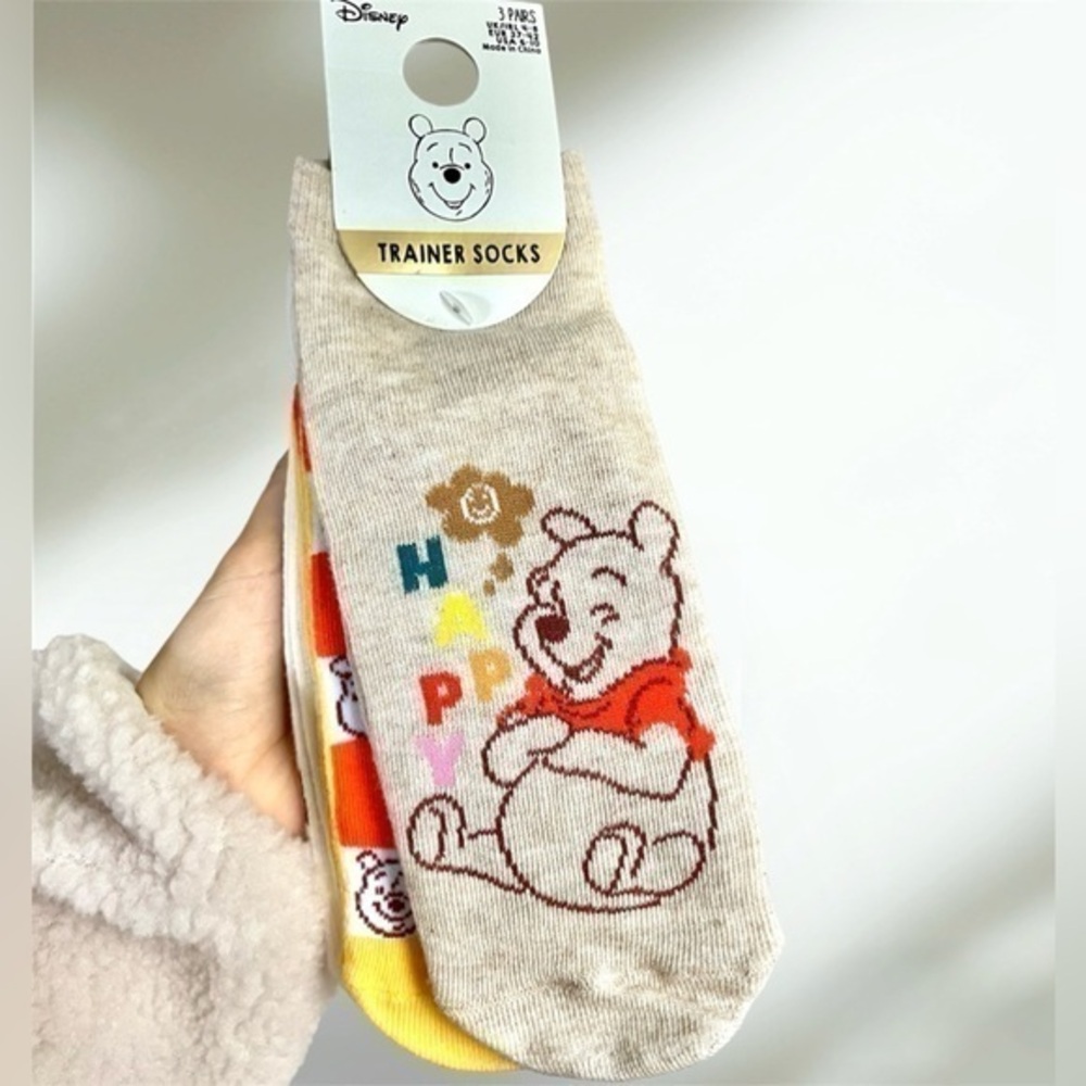 Disneys : Winnie the Pooh Trainer Socks - 3 Pair Set | Limited Edition | NWT ✨